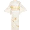 訪問着レンタル｜月白に桜扇子｜H5027｜L｜宅配着物レンタル｜きものレンタリエ