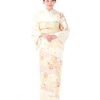 訪問着レンタル｜クリームに貝桶雲取り｜H0168｜M｜宅配着物レンタル｜きものレンタリ