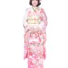 振袖レンタル｜白に桜鞠｜F0188｜S｜宅配着物レンタル・一式フルセット｜きものレンタ