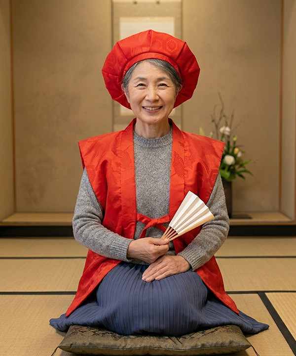 長寿御祝｜ちゃんちゃんこ3点レンタルセット 赤 還暦（満60歳