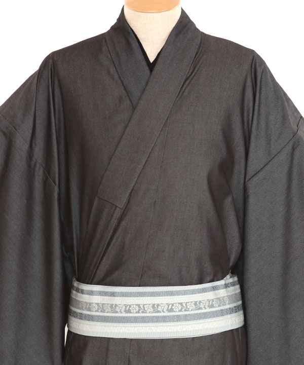 メンズ着物｜「倉敷和DENIM 」シルクデニム着物 墨 sumi｜身長169