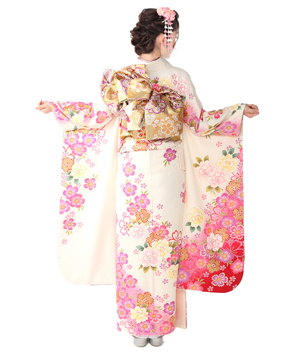 振袖レンタル｜桜の舞｜F0373｜M｜宅配着物レンタル・一式フル