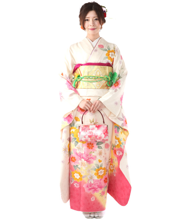 振袖レンタル｜牡丹と百合｜F0398