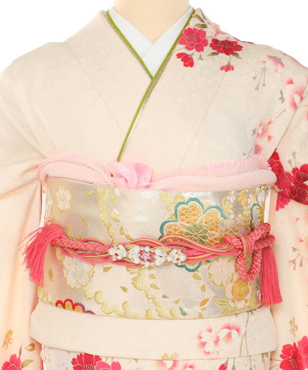 さくらパン　成人式　振袖４点セット✴︎ （振袖、袋帯、帯締め、帯揚げ） さくらパン 成人式 振袖4点セット✴︎ （振袖、袋帯、帯締め