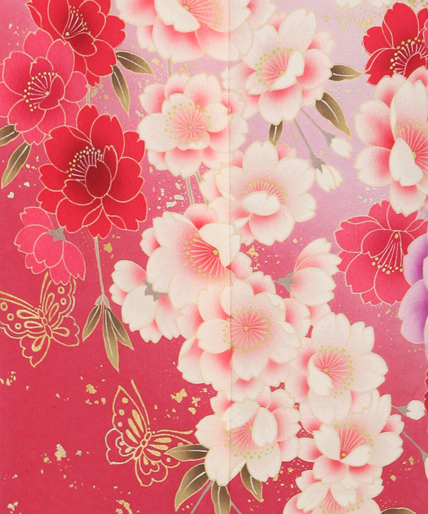 振袖レンタル｜オフホワイトに桜｜F0468｜LL｜宅配着物レンタル・一式