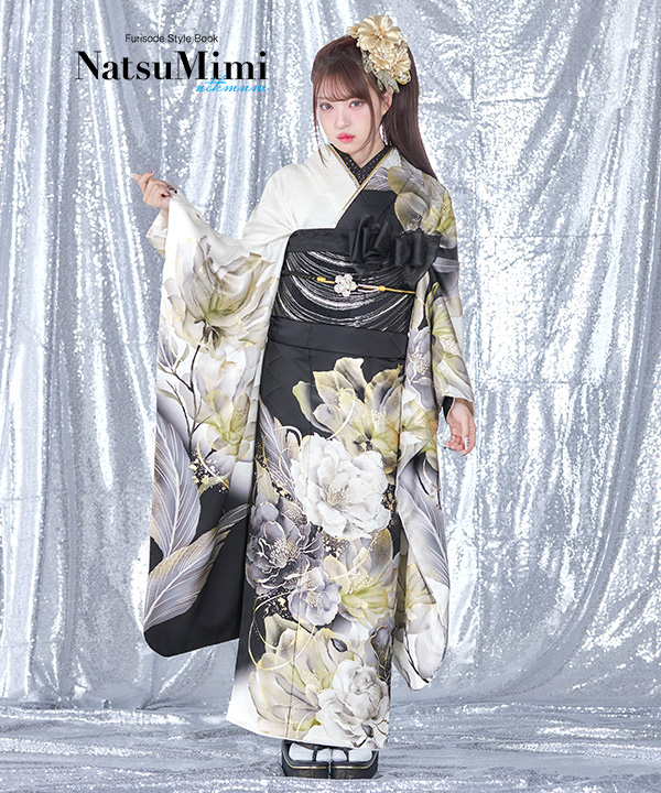 ブランド振袖レンタル｜Natsumimi 白黒