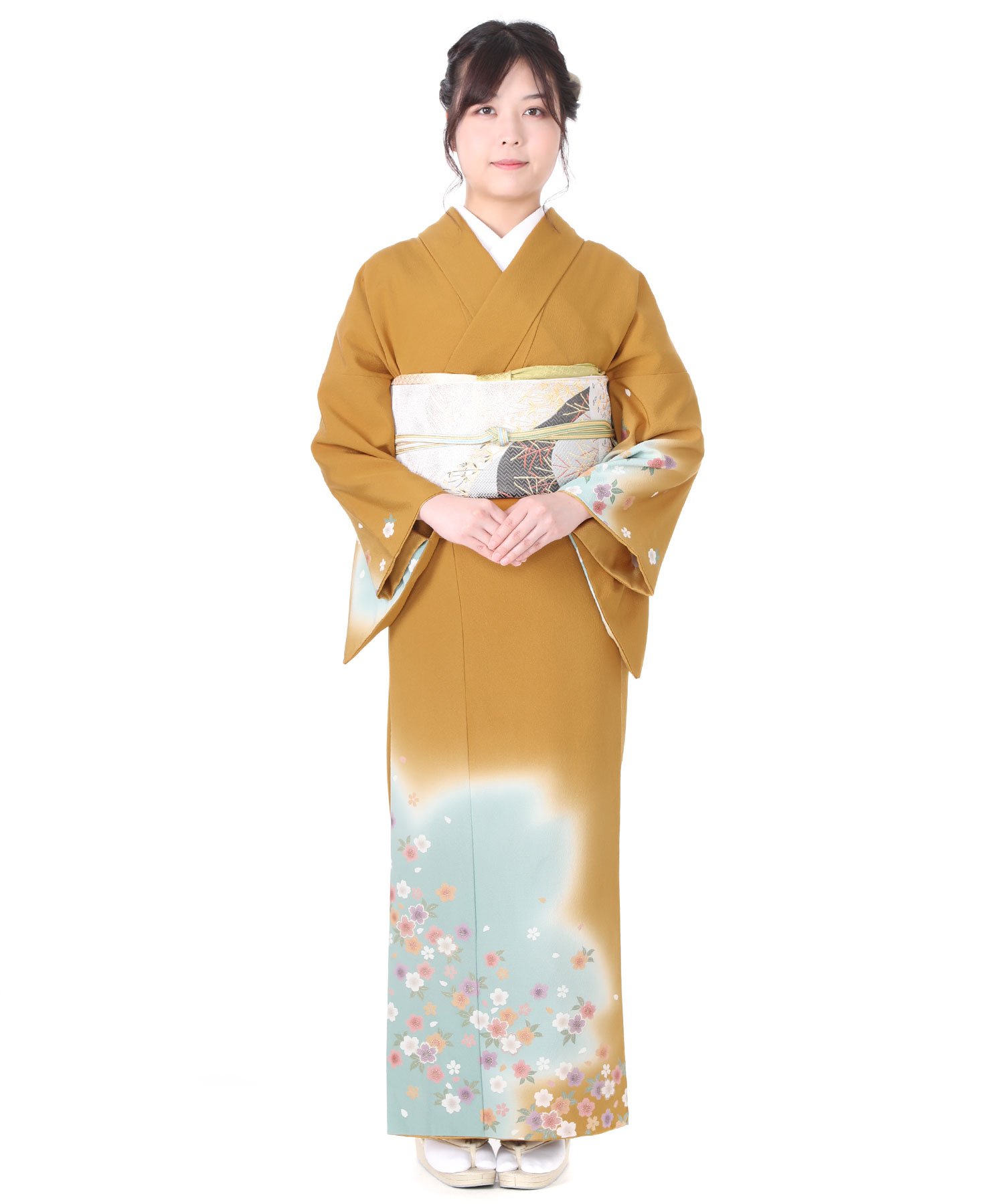 裄65.5cm エレガントな【唐花文】 艶めく【螺鈿】の訪問着 新品の