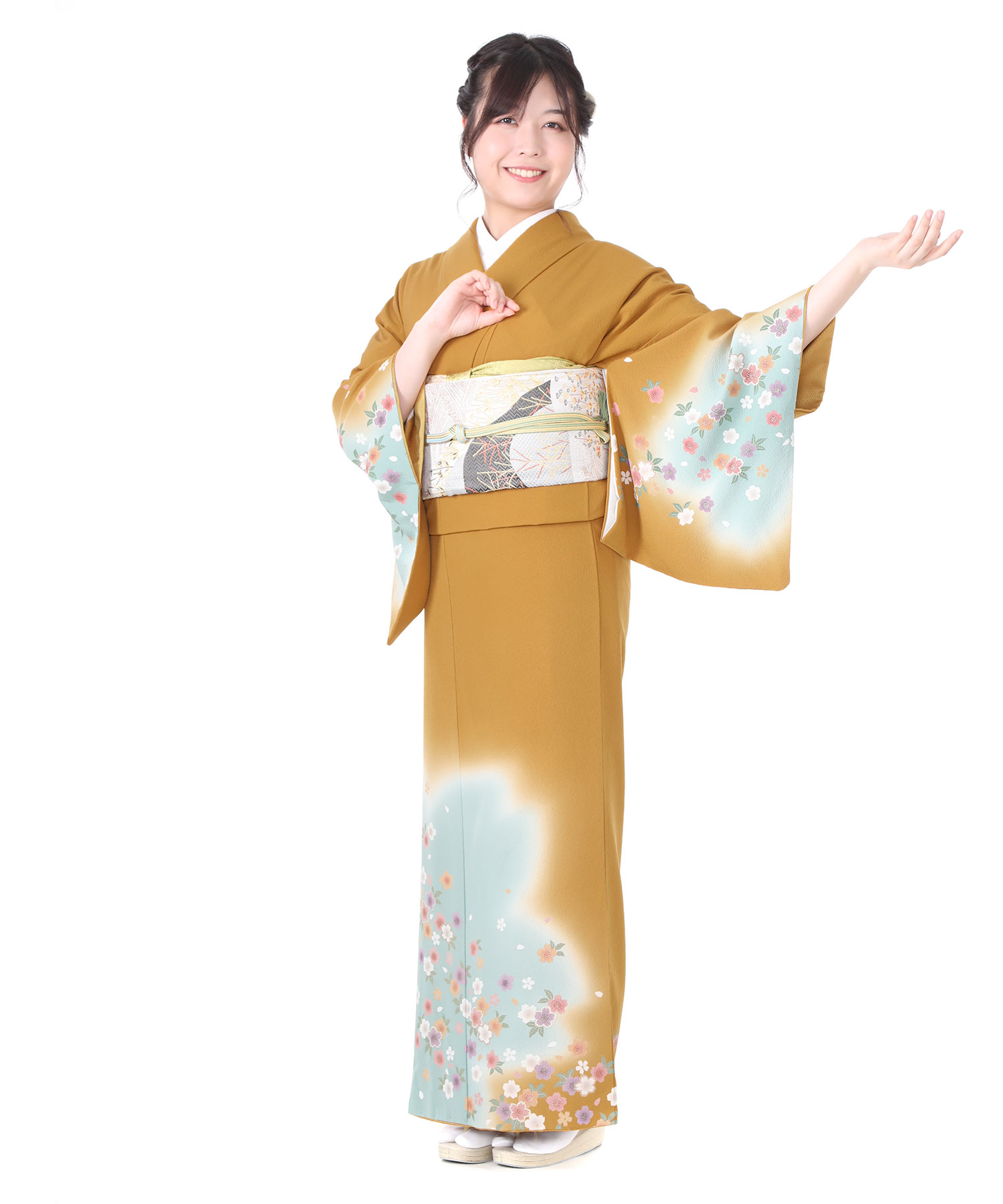 訪問着レンタル｜芥子の桜｜H0003｜L｜宅配着物レンタル｜きものレンタリエ