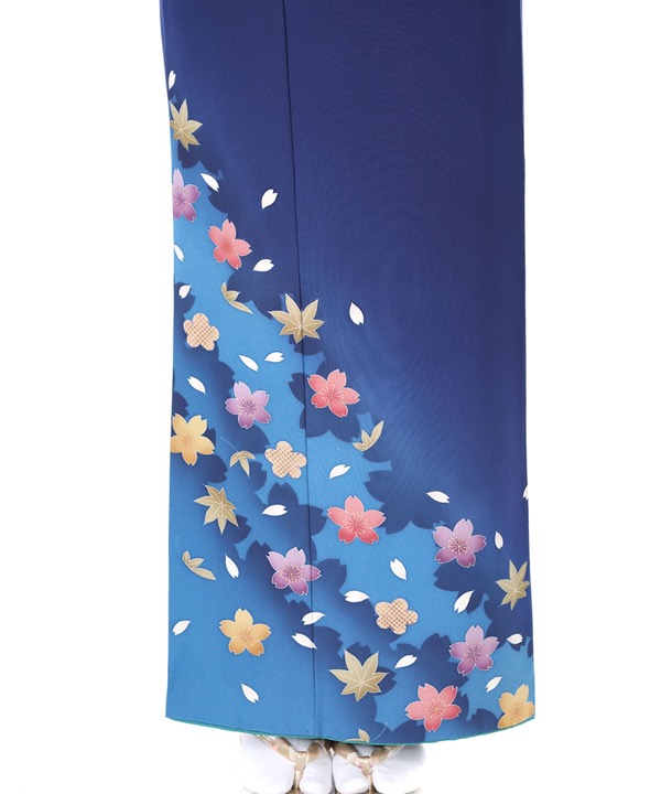 美品♡訪問着　箔　紺色 ○新品○訪問着 未仕立て品 E 【公式通販】