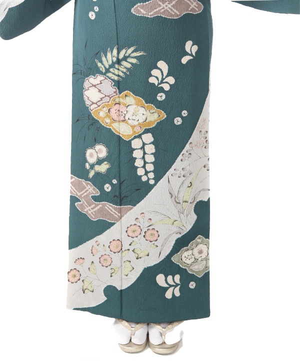 お取り置き　訪問着フルセット　辻ヶ花　金彩　地紋　正絹　雪輪 訪問着フルセット 辻ヶ花 金彩 地紋 正絹 雪輪 振袖フルセット 1116 正絹