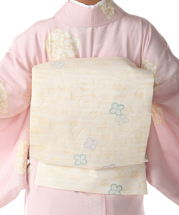 絽 付下小紋レンタル（夏用）｜ピンク色紙｜H0218｜M｜宅配着物