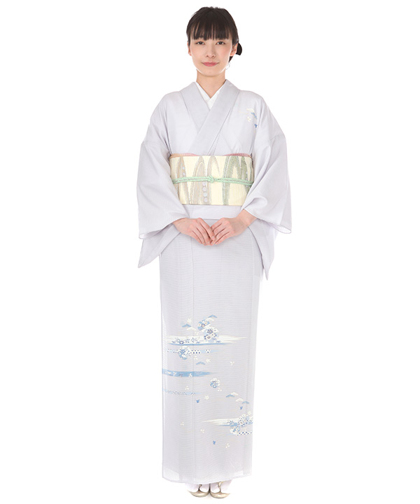 絽 付下レンタル（夏用）｜小町鼠に雪輪｜H0270｜L｜宅配着物レンタル