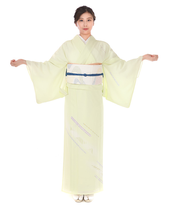 【夏着物】絽＊付下げ 花模様 略礼装 淡い青緑色 正絹 外出着 7SA9 夏着物】絽＊付下げ 花模様 略礼装 淡い青緑色 正絹 外出着 7SA9