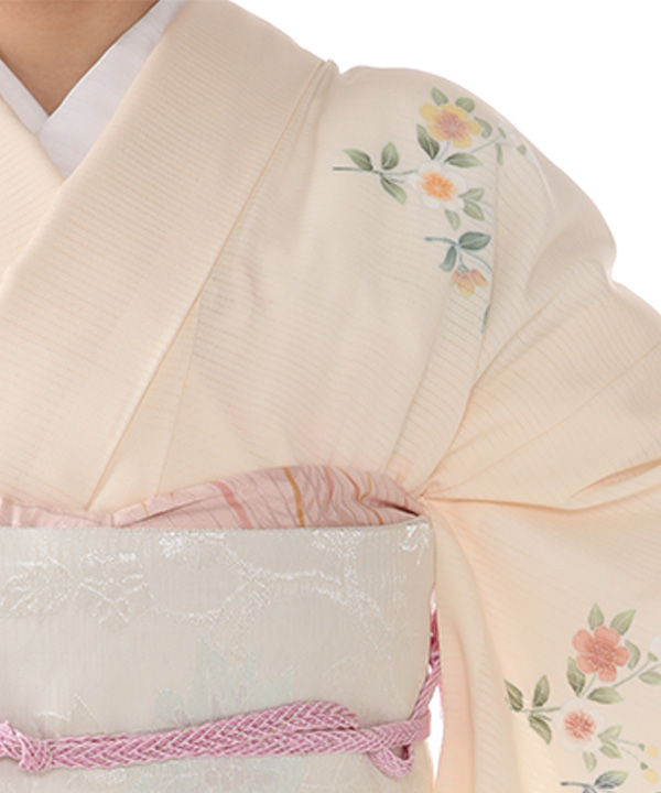 D242 夏着物　訪問着　萩　絽　正絹　極美品 D446 夏着物 訪問着 萩 刺繍 銀通し グレー 絽 正絹 極美品