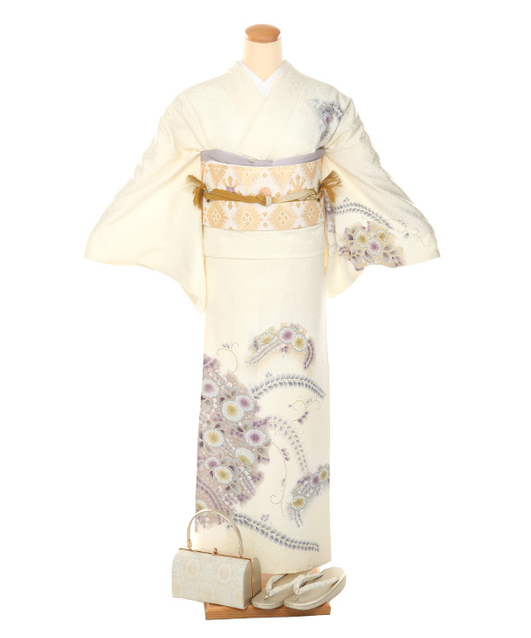訪問着レンタル｜クリームに辻が花｜H5005｜L｜宅配着物レンタル
