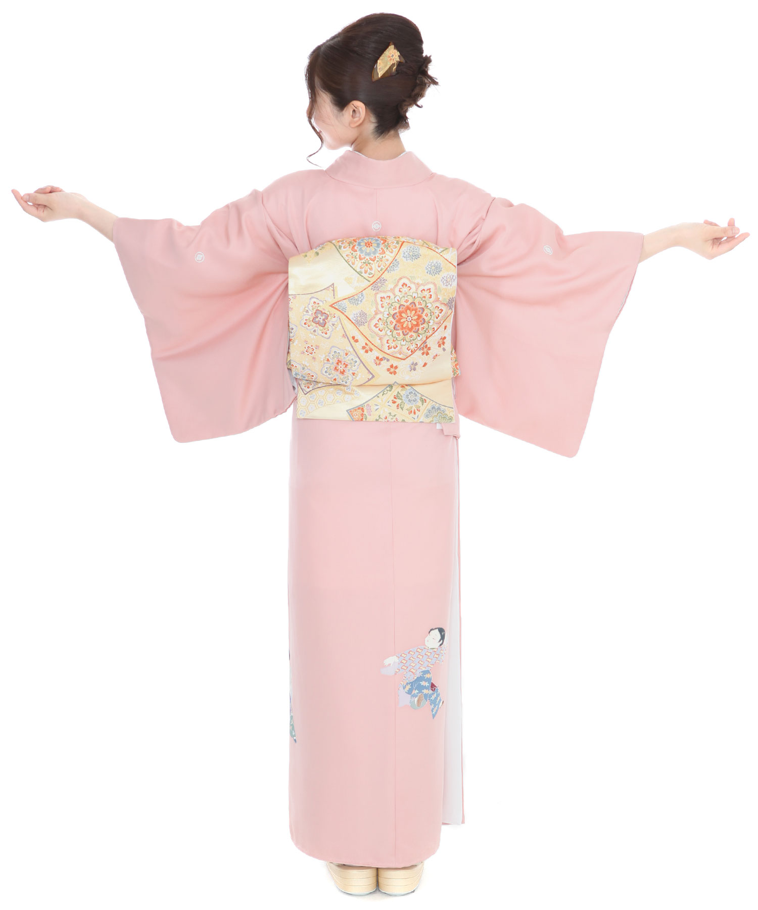 色留袖レンタル｜虹色に童文様｜I0033｜M｜宅配着物レンタル・一式フル 