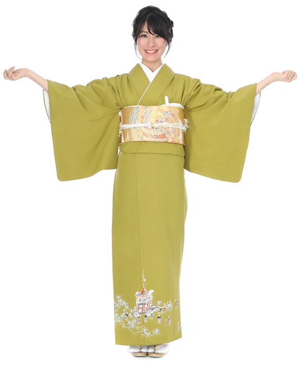 絽縮緬 祇園祭山鉾巡行 五三の桐紋 NO344 祇園祭山鉾巡行 | minimasa's STORE