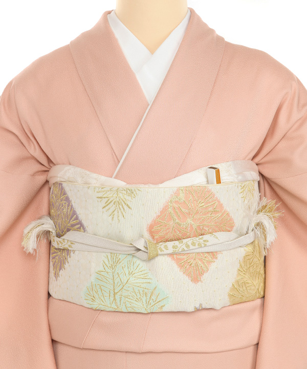 色留袖フルセット4点　金箔　蘇州　刺繍特選袋帯　帯締め　金糸帯揚げ　末広 色留袖フルセット4点 金箔 蘇州 刺繍特選袋帯 帯締め 金糸帯揚げ