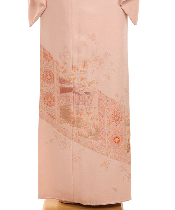 色留袖レンタル｜ピンクに蘇州刺繍｜I0123｜M｜宅配着物レンタル・一式