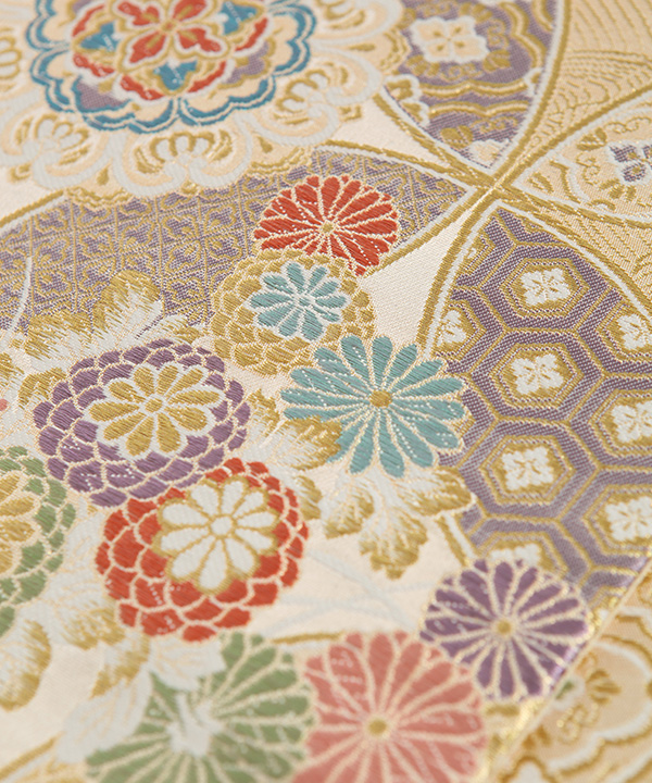 小物レンタル】袋帯 七宝柄 金 OO015 ※送料¥2,000※｜きもの