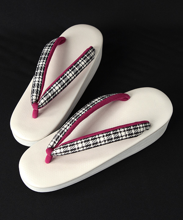 Calen Blosso カフェぞうり  白 M(23.5-24.5cm )