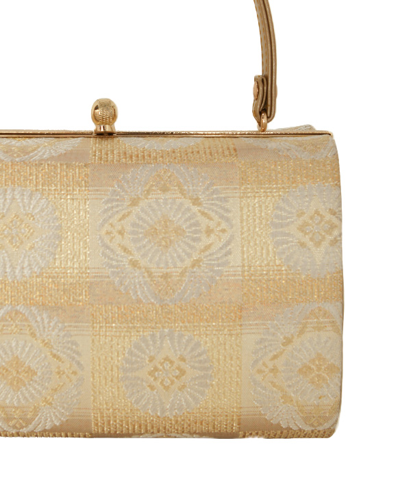 ふくれ織 草履 バッグ セット ベージュ ゴールド フリーサイズ u33-3 ふくれ織 草履 バッグ セット ベージュ ゴールド フリーサイズ ふくれ