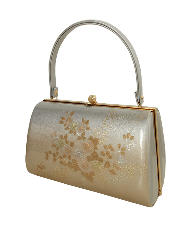 オプション小物レンタル】草履バッグセット 菊柄 シルバー