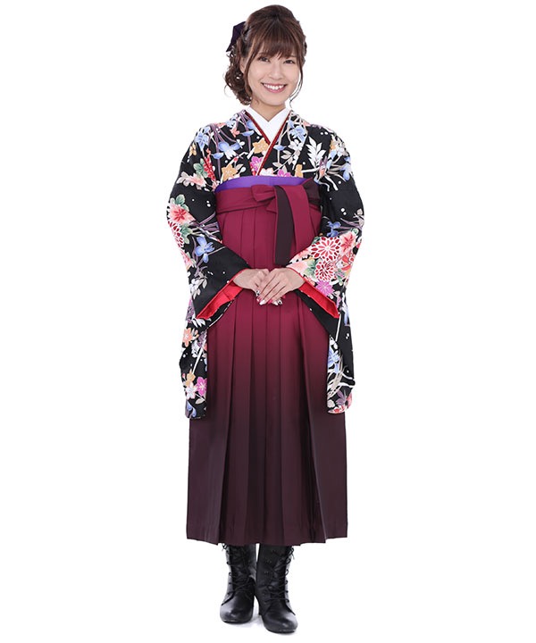 2尺袖 ポリエステル着物 コスモス 桔梗 紋意匠 袴向き 2尺袖 ポリエステル着物 コスモス 桔梗 紋意匠 袴向き