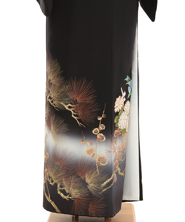 黒留袖レンタル｜関芳 花籠松｜T0172｜M｜宅配着物レンタル・一式フル