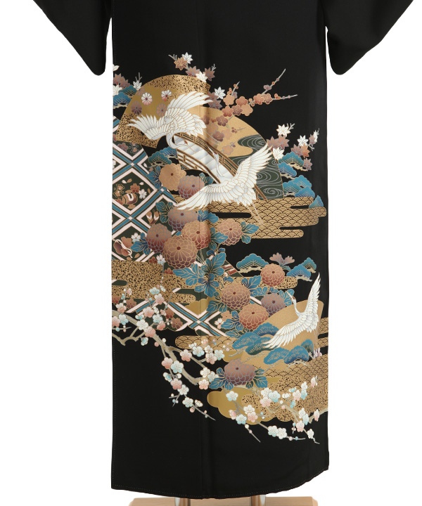 黒留袖レンタル｜飛鶴に丸菊