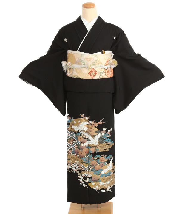 黒留袖レンタル｜飛鶴に丸菊