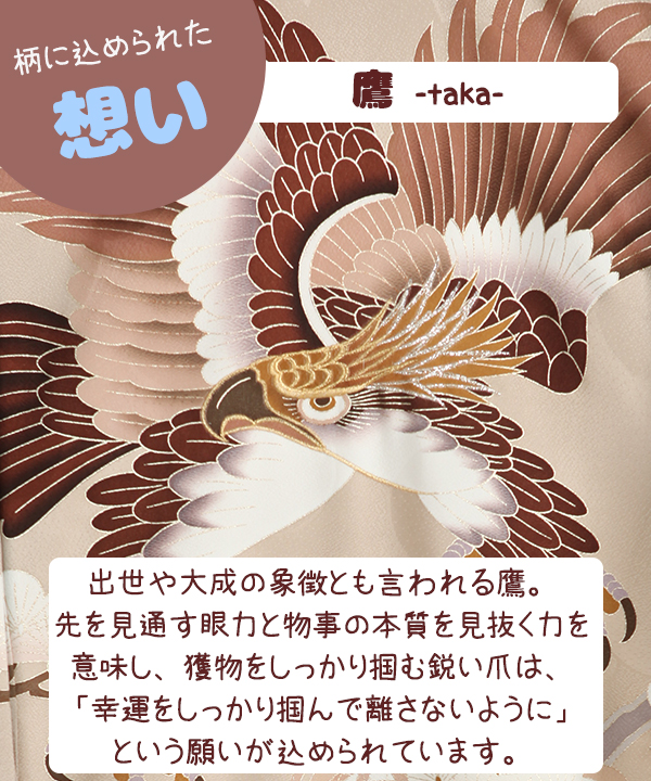 お宮参り産着レンタル 男の子|ベージュに鷹に巴太鼓|U0284 |宅配 お宮参り産着レンタル 男の子|ベージュに鷹に巴太鼓|U0284 |宅配