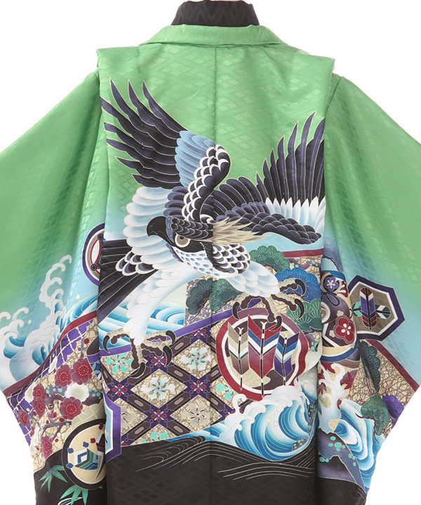 フルセット＊七五三着物 鷹の刺繍 緑色 フルセット＊七五三着物 鷹の刺繍 緑色 楽天市場】七五三 着物 男の子